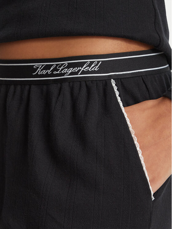 KARL LAGERFELD KARL LAGERFELD Πιτζάμα B4W45017 Μαύρο Regular Fit