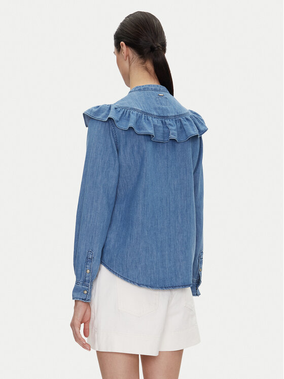 Pepe Jeans Pepe Jeans Джинсова сорочка Katia PL305092 Голубий Regular Fit
