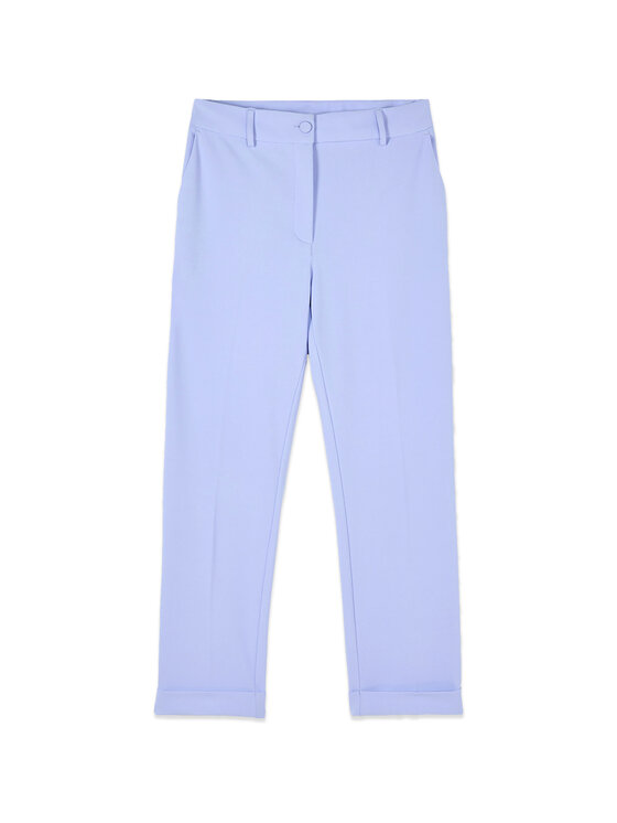 Oltre Oltre Pantaloni di tessuto P079R108899N004 Turchese Cropp Fit