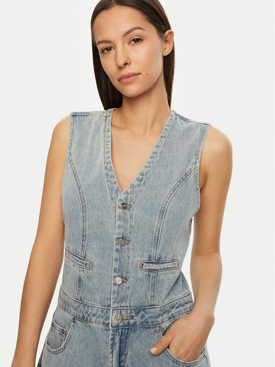 One Teaspoon One Teaspoon Kombinezon Love Machines 26793 Plava Regular Fit