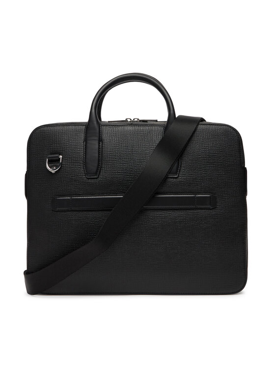 Tommy Hilfiger Tommy Hilfiger Geantă pentru laptop Th Business Leather Computer Bag AM0AM13642 Negru
