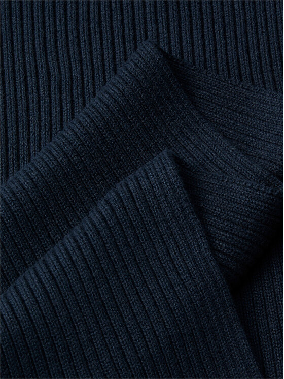 Calvin Klein Calvin Klein Sál Patch Chunky Rib Cotton Scarf LV04D8055G Sötétkék