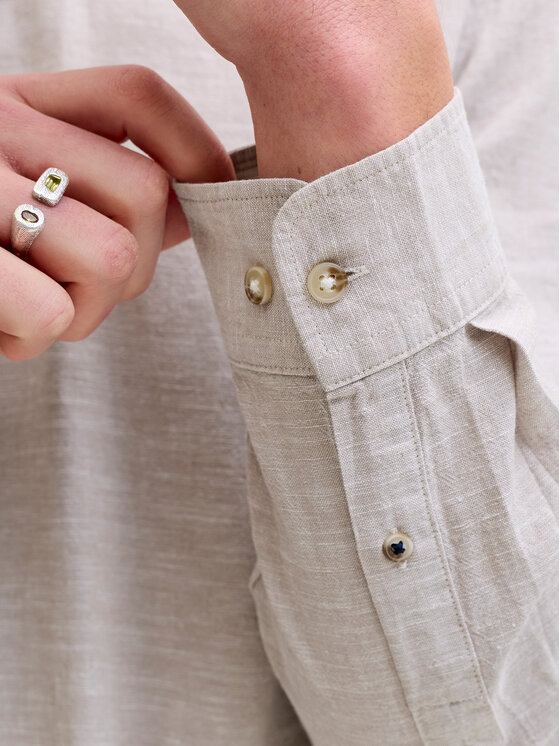 Jack & Jones Jack & Jones Πουκάμισο Summer 12289184 Μπεζ Regular Fit