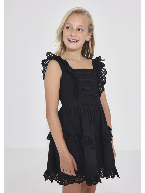 Mayoral Mayoral Sommerkleid 6918 Schwarz Regular Fit
