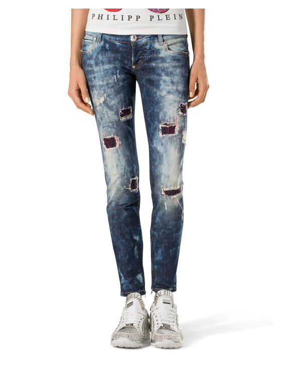 PHILIPP PLEIN PHILIPP PLEIN Džínsy 30803 Sivá Skinny Fit