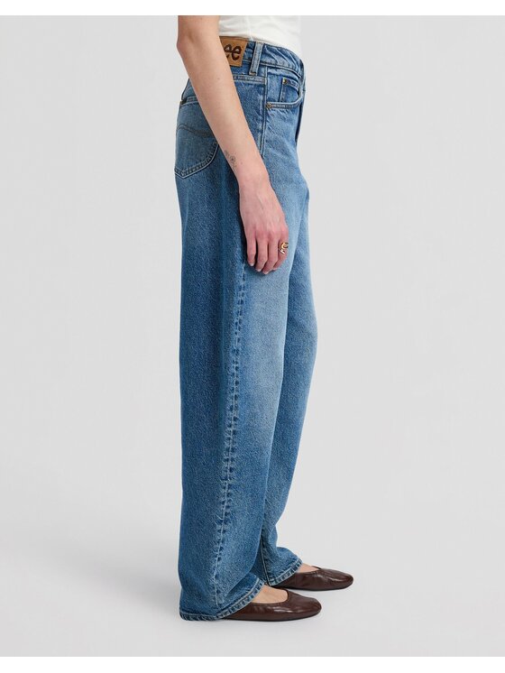 Lee Lee Jeansy BALLOON PANT Niebieski Loose Fit