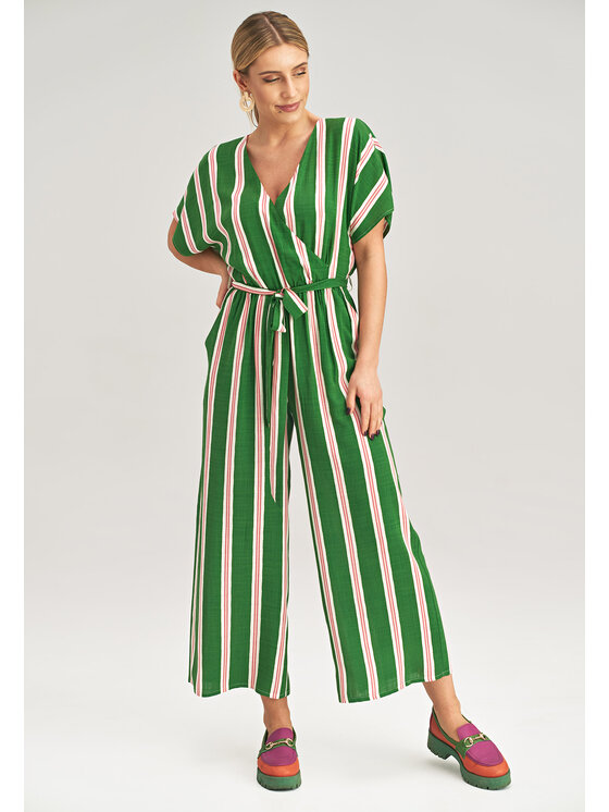 FIGL FIGLFIGL Jumpsuit M1022 Verde Regular Fit
