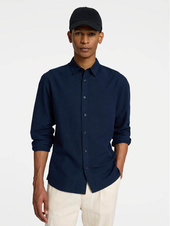 Selected Homme Selected Homme Košulja 16078867 Tamnoplava Slim Fit