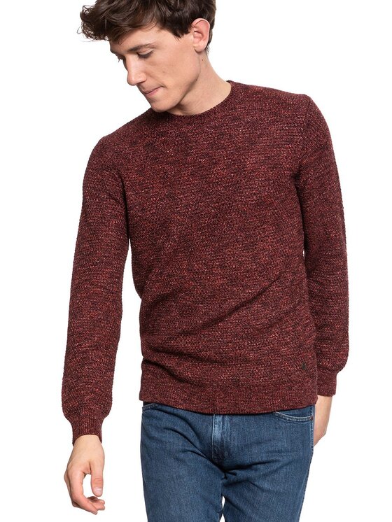 Mustang Mustang Maglione MULINE JUMPER Rosso Regular Fit