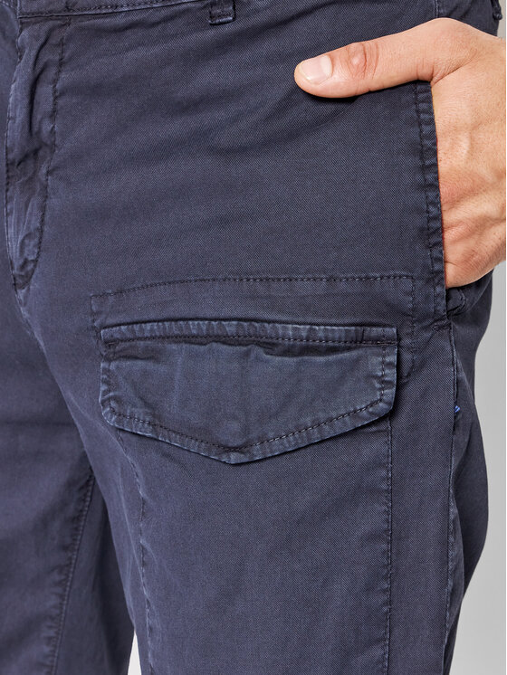 Pantaloni di tessuto P640315503 Blu scuro Regular