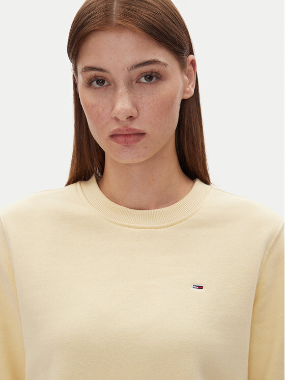Tommy Jeans Tommy Jeans Суитшърт Tjw Reg S Flag Crew DW0DW19959 Жълт Regular Fit