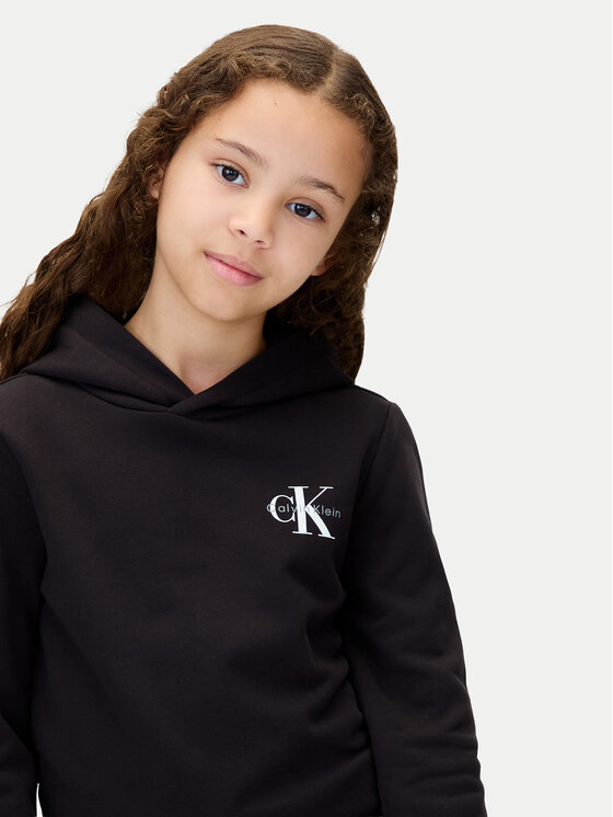 Calvin Klein Jeans Calvin Klein Jeans Mikina Small Monogram IU0IU00712 Černá Regular Fit