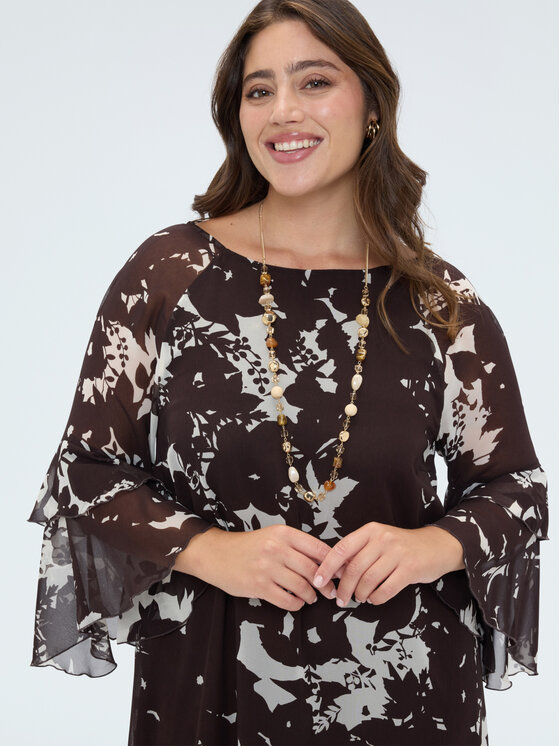 Fiorella Rubino Fiorella Rubino Vestito da giorno 7015T101857N0Z2 Marrone A-Line Fit