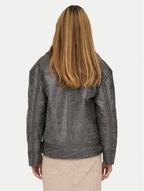 ONLY ONLY Kurtka z imitacji skóry Betty 15322044 Brązowy Regular Fit