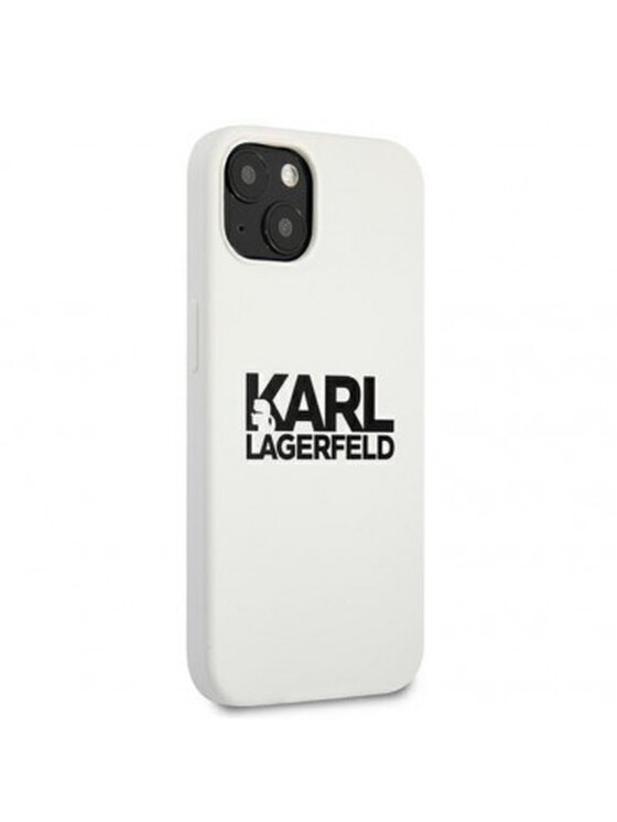 KARL LAGERFELD KARL LAGERFELD Etui na telefon Silicone Stack Logo Biały