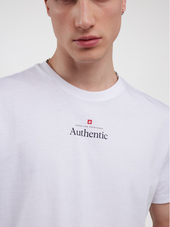 BIG STAR BIG STAR T-Shirt TECHMUNEN Biały Basic Fit