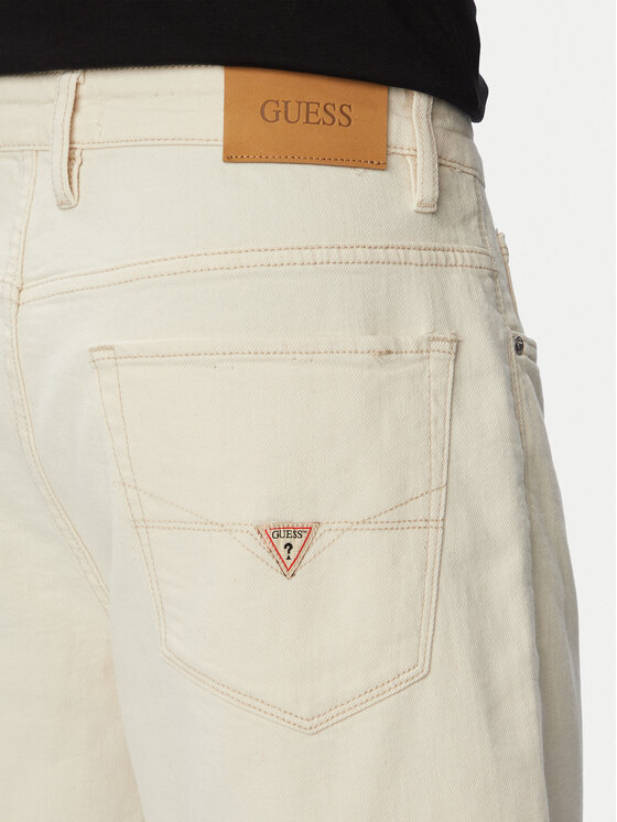 Guess Guess Kratke traperice M6GDVB D1097 Krem Relaxed Fit