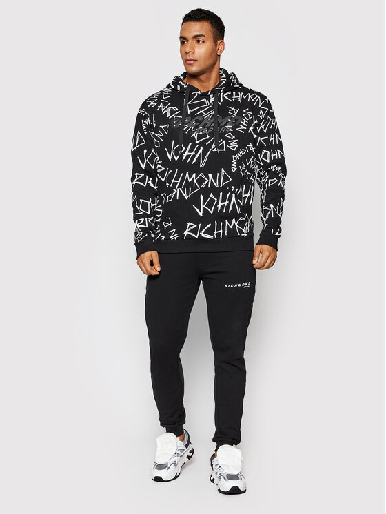 John Richmond John Richmond Felpa Hikone UMP22147FE Nero Relaxed Fit