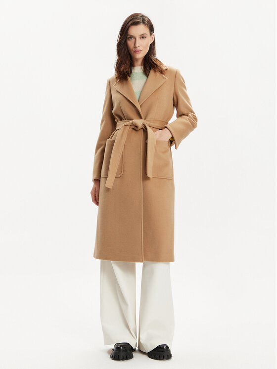 MAX&Co. MAX&Co. Płaszcz wełniany Runaway 2418011024200 Brązowy Regular Fit