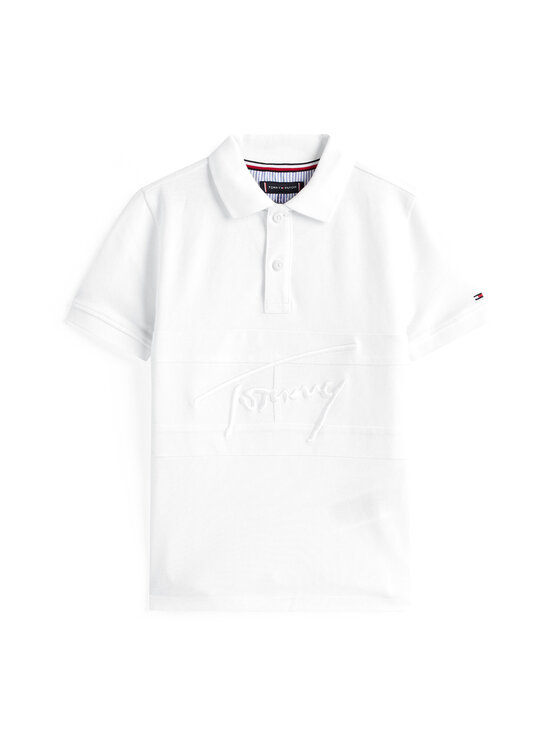 Tommy Hilfiger Tommy Hilfiger Polokošeľa Flag KB0KB09714 Biela Regular Fit