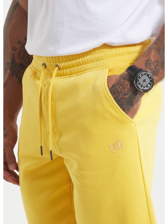 PITBULL PITBULL Szorty sportowe Szorty dresowe Lancaster II 3XL Żółty Regular Fit