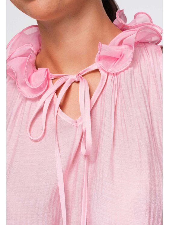 Ombre Ombre Bluzka OW-TS-E0065 Różowy Loose Fit