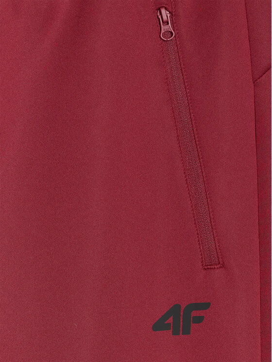 4F 4F Teplákové nohavice MULTI ACTIVE Tmavo červená Regular Fit
