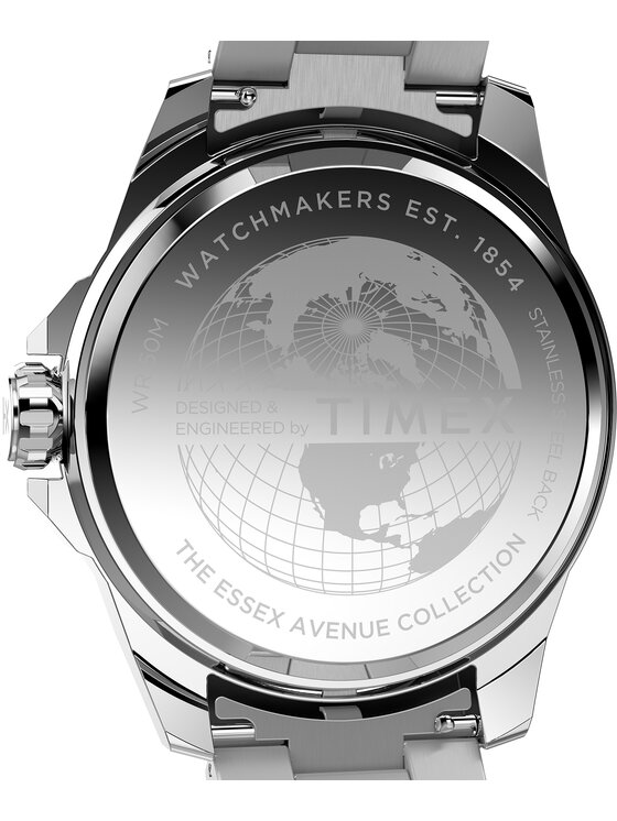 Timex Timex Zegarek TW2W92700 Srebrny