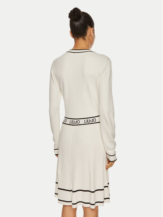 Liu Jo Liu Jo Vestito di maglia TF4050 MS59L Écru Regular Fit