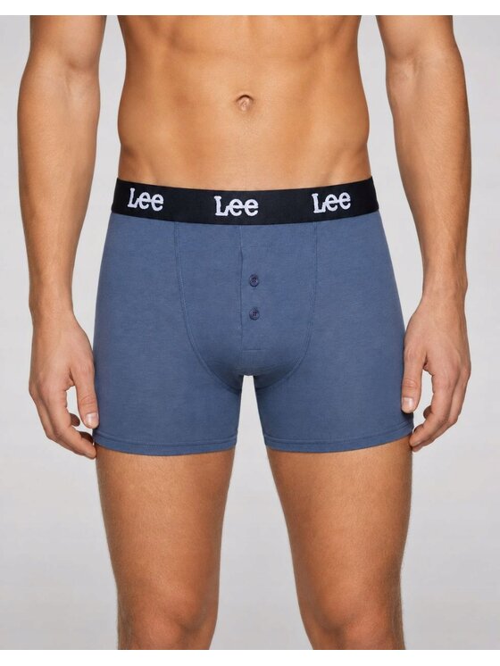 Lee Lee Bokserki Bonner 3 Pack Cotton Rich Button Fly Trunks Kolorowy