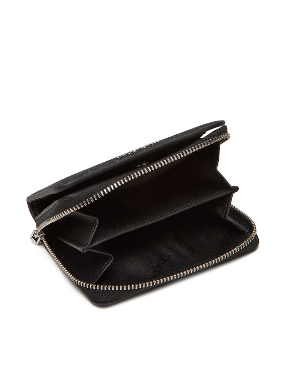 Calvin Klein Calvin Klein Portafoglio piccolo da donna Ck Must Aop Md Zip Around W Flap LV04F1037G Nero