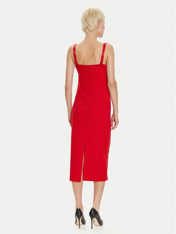 Imperial Imperial Cocktail obleka AFAHIAW Rdeča Slim Fit