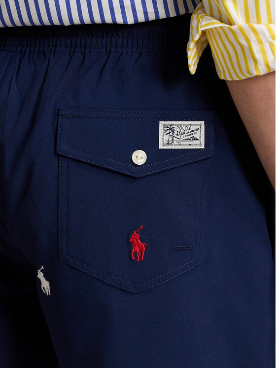 Polo Ralph Lauren Polo Ralph Lauren Kratke hlače iz tkanine 710957786001 Mornarsko modra Classic Fit