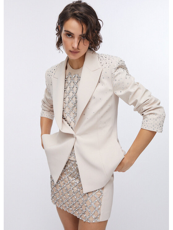 Liu Jo Liu Jo Kurtka damska PA6005T2527X0753 Biały Slim Fit