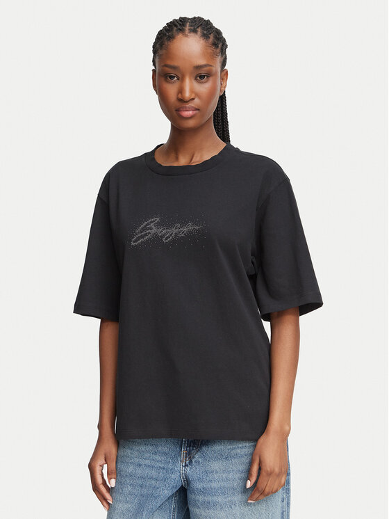 BOSS BOSS T-Shirt Eregular 50571460 Czarny Regular Fit
