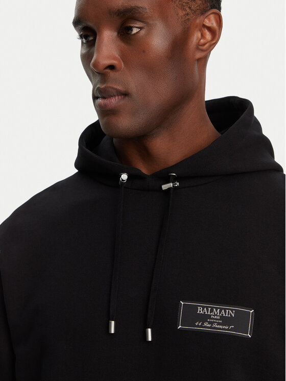 Balmain Balmain Bluză DH1JT047JB53 Negru Reglan Fit