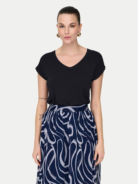 ONLY ONLY Marškinėliai Rilla 15315776 Juoda Regular Fit