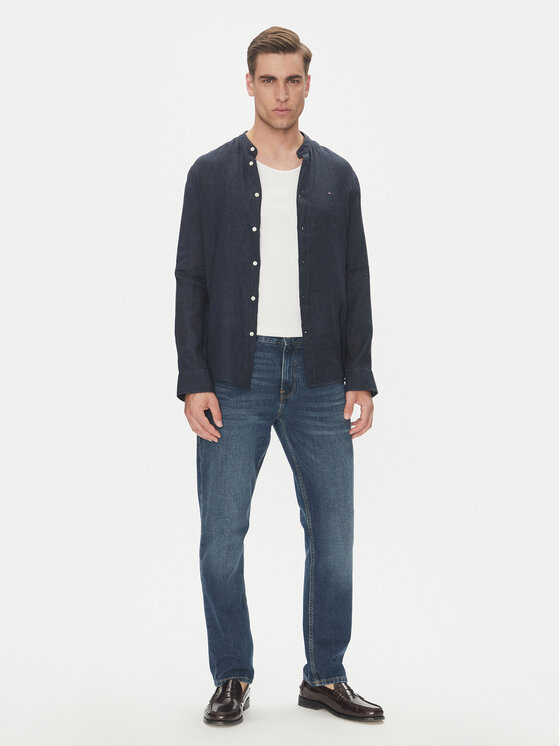 Tommy Hilfiger Tommy Hilfiger Košile MW0MW39271 Tmavomodrá Regular Fit