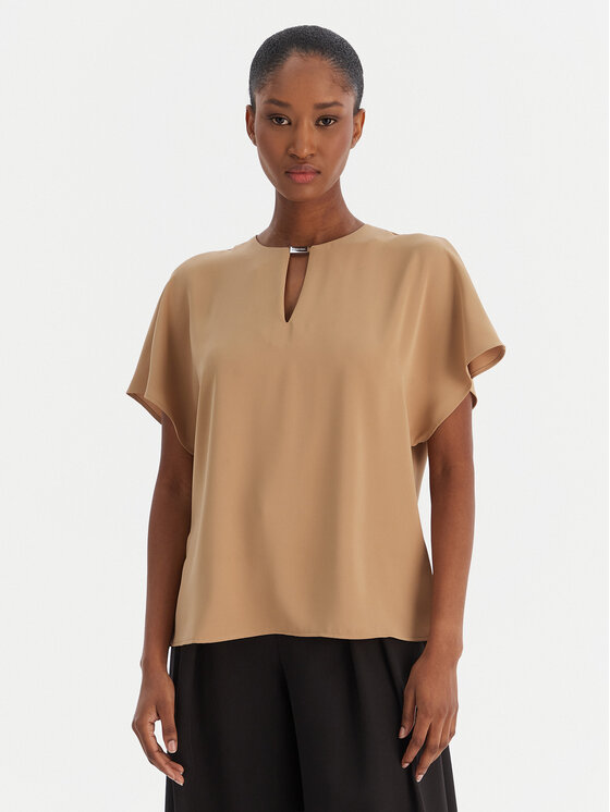Calvin Klein Calvin Klein Bluză LV044E902G Bej Regular Fit
