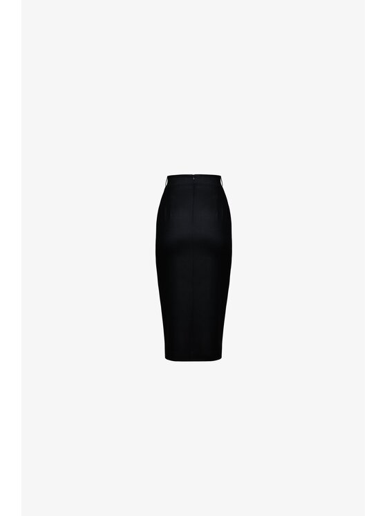 LE POSSÉ LE POSSÉ Gonna midi SDOMZFW Nero Slim Fit
