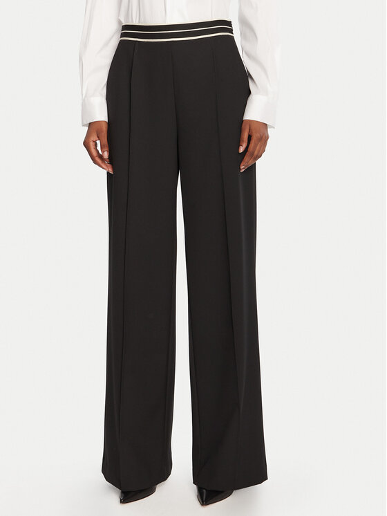 LOLA CASADEMUNT Pantaloni din material MF2514019 Negru Straight Fit