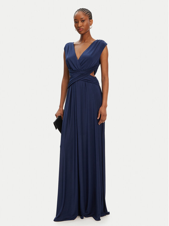 ACCESS FASHION ACCESS FASHION Sukienka wieczorowa 53-3389-391 Niebieski Slim Fit