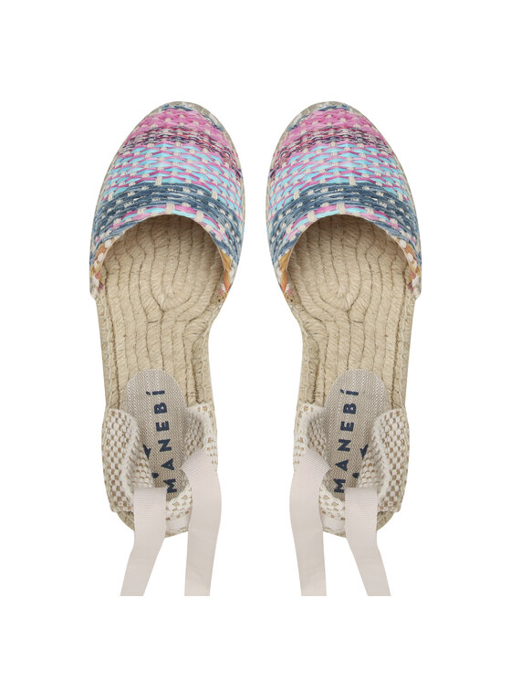 Manebi Manebi Espadrile Raffia Yute Mix Flat Valenciana Espadrilles G 6.1 P0 Bež