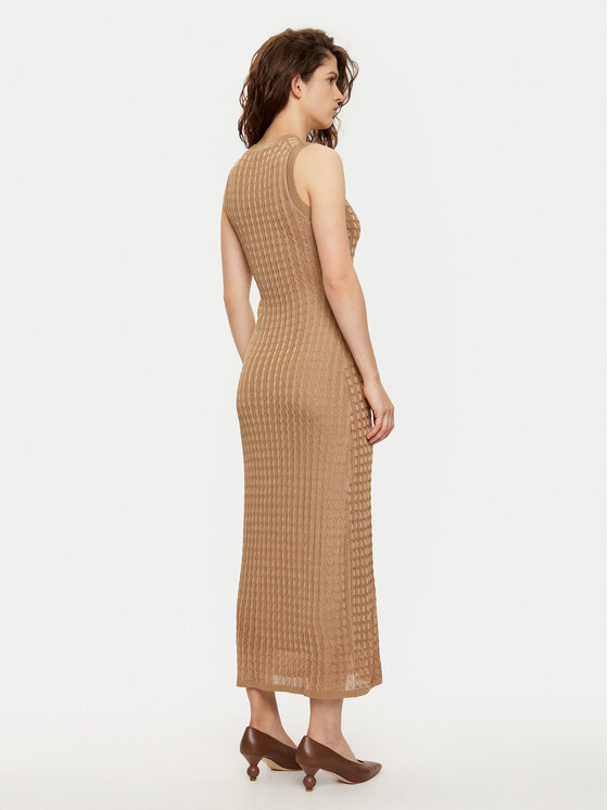 Tommy Hilfiger Tommy Hilfiger Trikotažinė suknelė WW0WW43999 Ruda Slim Fit