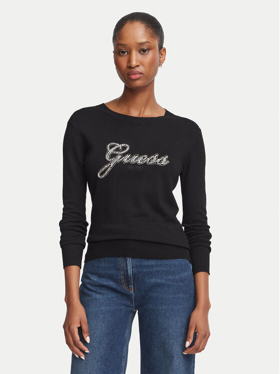 Guess Pulover W6BR53 Z1454 Črna Regular Fit