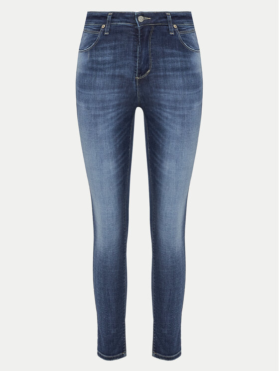 Please Please Τζιν P0SAYR7W6F Σκούρο μπλε Skinny Fit