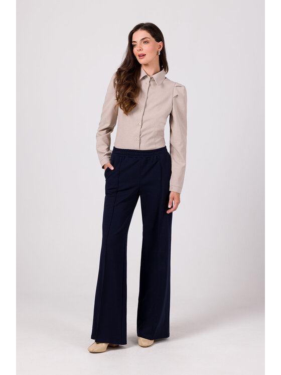 BeWear BeWear Dámske nohavice B275 Tmavomodrá Modern Fit