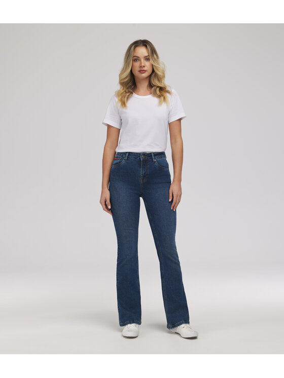 Lee Cooper Lee Cooper Jeansy JEANS D BECCA 2418 STONE USED Niebieski Bootcut Fit
