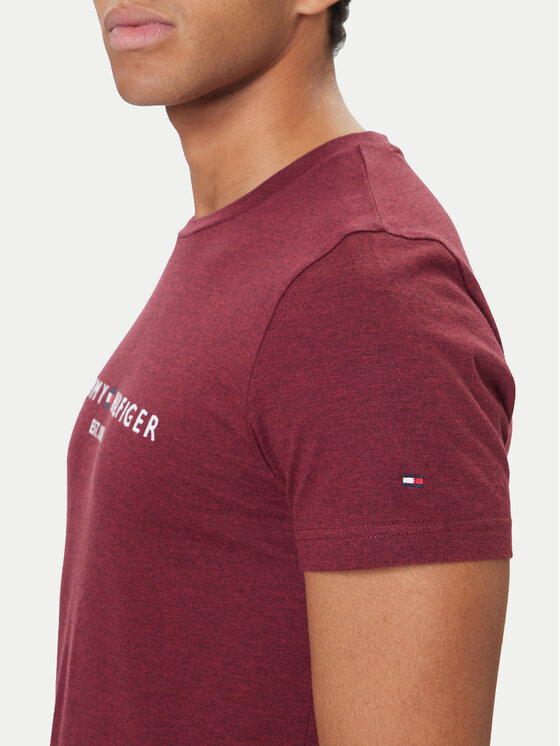 Tommy Hilfiger Tommy Hilfiger Tricou Logo MW0MW11797 Roșu Slim Fit