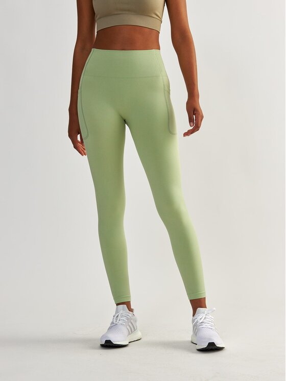 BeShaped BeShaped Legginsy z Kieszeniami Lift Me Up Zielony Shaping Fit